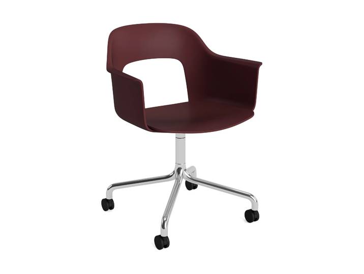 HAY Layout Armchair 261 Stuhl Bordeaux-polerad aluminium