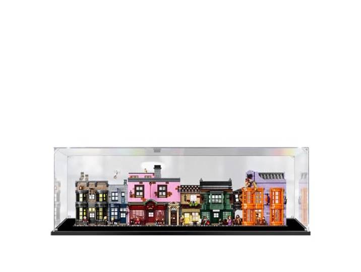 Acryl-Vitrine für Lego 75978 Diagon Alley Bauset, klare Vitrine, staubdichte Vitrine, kompatibel mit Lego 75978 (nur Vitrine) (Transparent 3 mm)