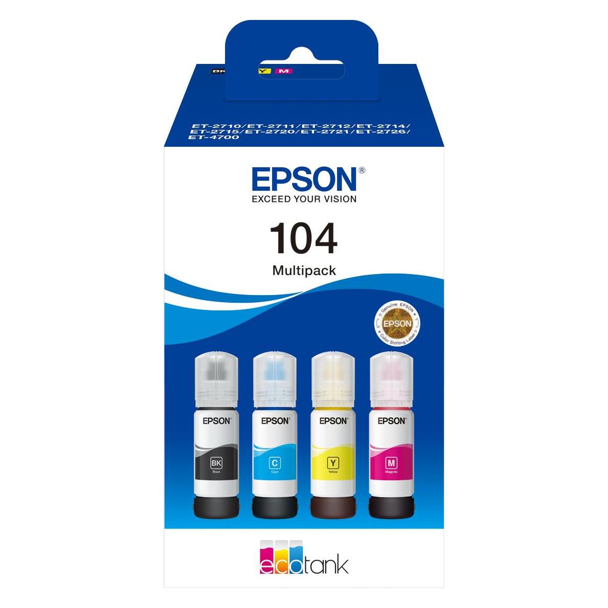 Epson 104 Multipack (BK, C, M, Y) (C13T00P640)
