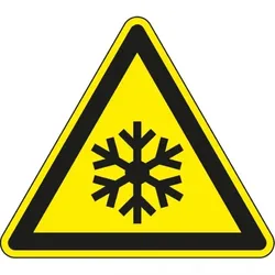 Dreifke® Warnschild Warnung vor niedr.Temperatur/Frost, ASR/ISO, Kunststoff, SL 100mm