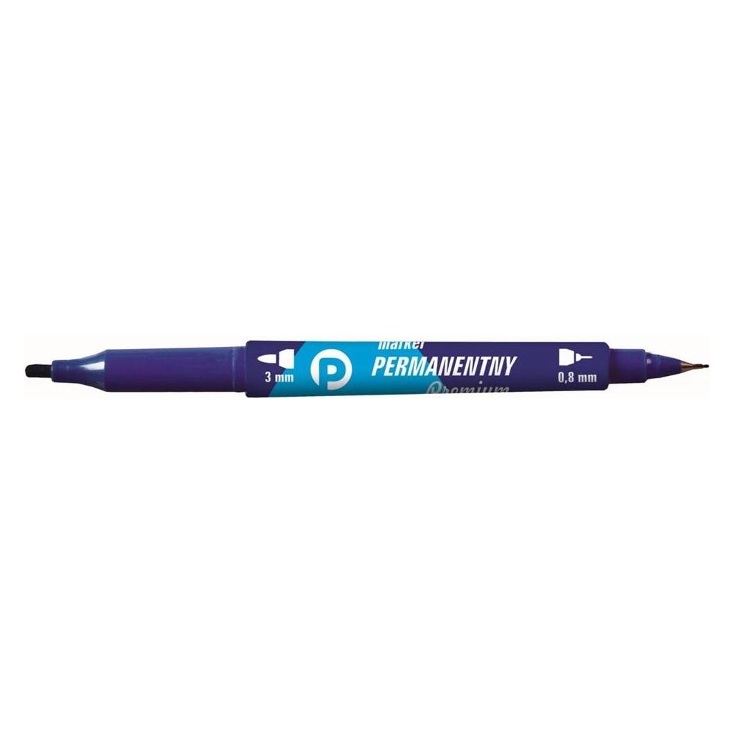 Tetis Permanentmarker blau mit 2 runden Spitzen (12x) (WIKR-010565)