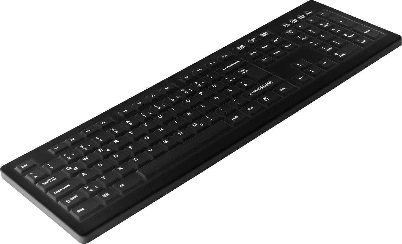 Contour Hygiënisch Desktop Keyboard Volledig Afgesloten