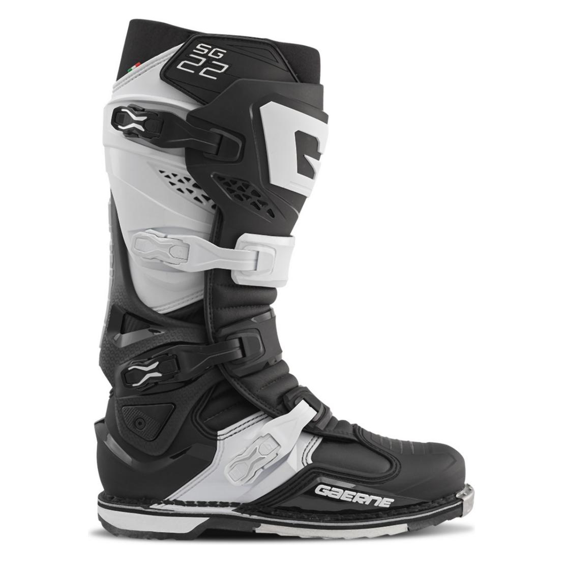 Gaerne Cross/Enduro Stiefel Modell Sg-22 Schwarz/Weiss Farbe Schwarz/Weiss Grösse 43 (Herren, 43) (2262-020/43)