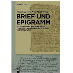 Brief und Epigramm, Fachbücher von Thorsten Fögen, Nina Mindt