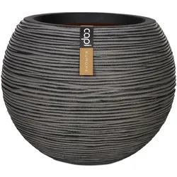 Capi Blumentopf Nature Rib Kugel 40 x 32 cm Anthrazit KOFZ270
