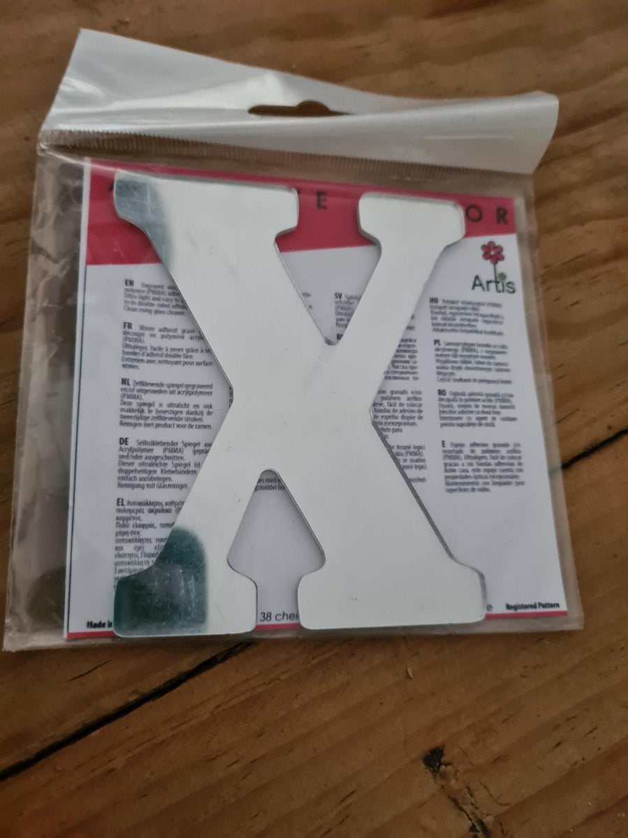 Artis Zelfklevende Letter X Spiegel