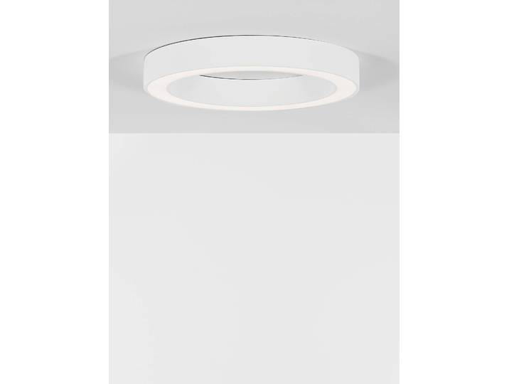 Plafonnier Morbido Ø 60cm Blanc/Blanc Câble ABS, douille ABS, baldaquin aluminium, boîtier luminaire aluminium LED non-remplaçables Module LED