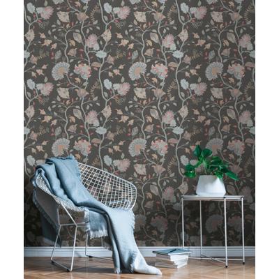 Vliestapete LIVING WALLS "LIMITED – Botanischer Blumentraum", braun, B:0,53m H:0m L:10,05m, Vlies, Tapeten, Üppige Blüten und Zweige in detailreicher botanischer Optik