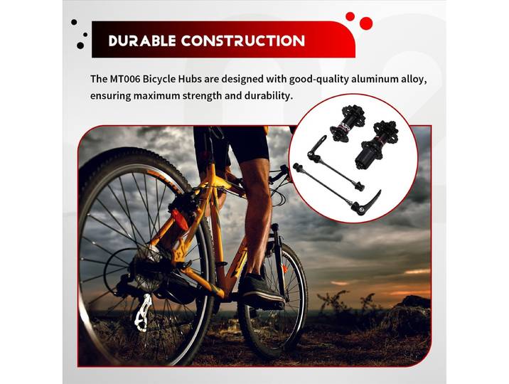 ABJV ARC MT006 moyeux de vélo moyeu 32 trous moyeu de roulement de vélo Cube en alliage d'aluminium moyeu de VTT moyeu de roue de vélo