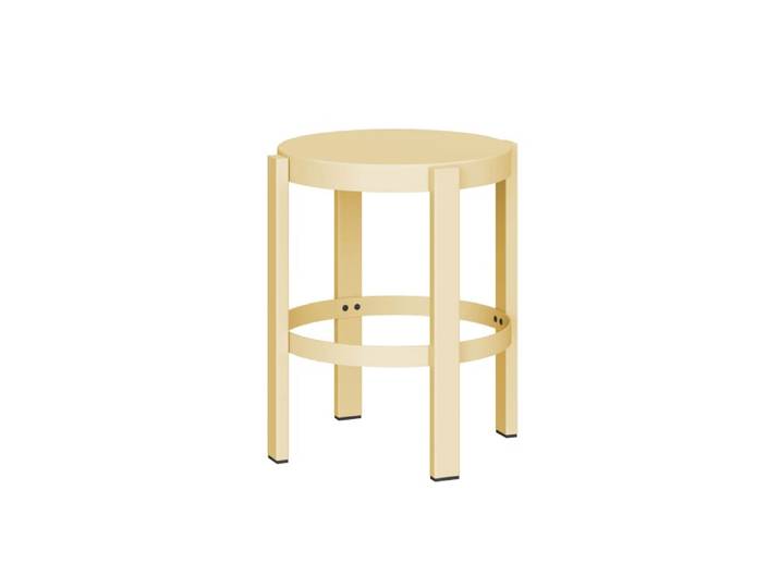 Noo.ma doon hocker tabouret rond en acier 35 x 35 x 45 cm