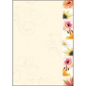 Sigel Briefpapier DP788, Flowerstyle, A4, 90 g/m², 50 Blatt