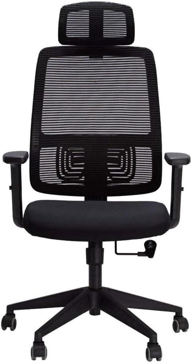 Ergonomische Bureaustoel met Armleuningen - Zwart - 360 Graden Draaibaar