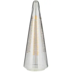 IB Laursen Tannenbaum Aufsteller aus Glas, 10 x 28 cm, goldene Blumenstiele