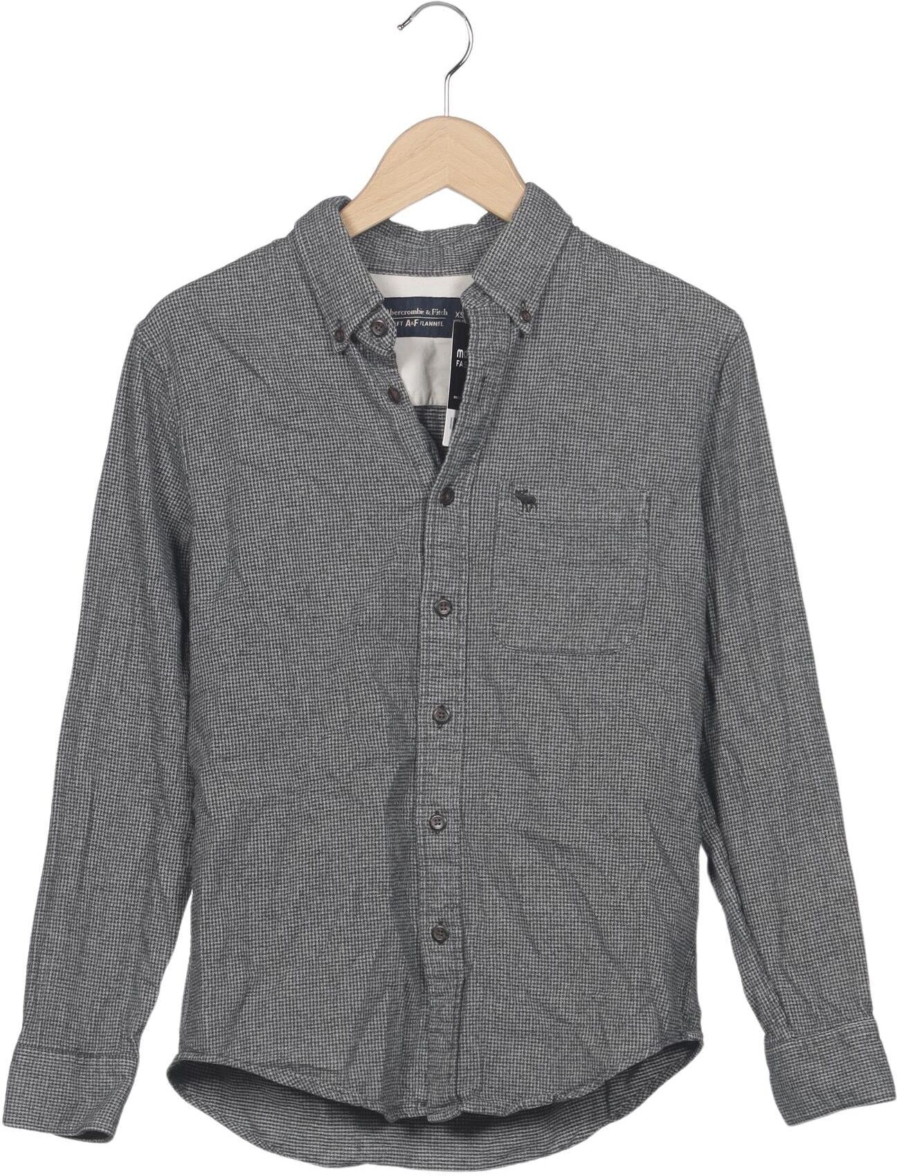 Abercrombie & Fitch Herren Hemd, Grau, Gr. XS, Baumwolle - Second Hand