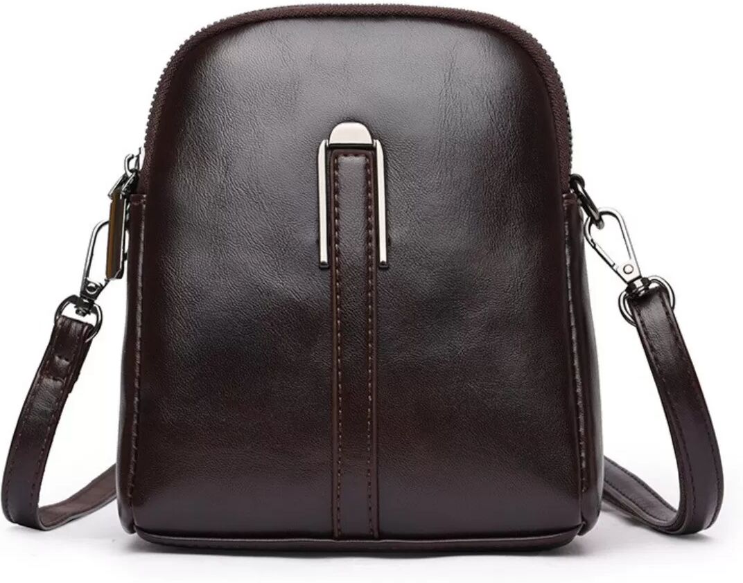 INF Modische Damen PU Umhängetasche - Mini Schultertasche Braun
