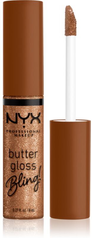 NYX Professional Makeup Butter Gloss Bling lip gloss glittering shade 04 Pay Me In Gold 8 ml