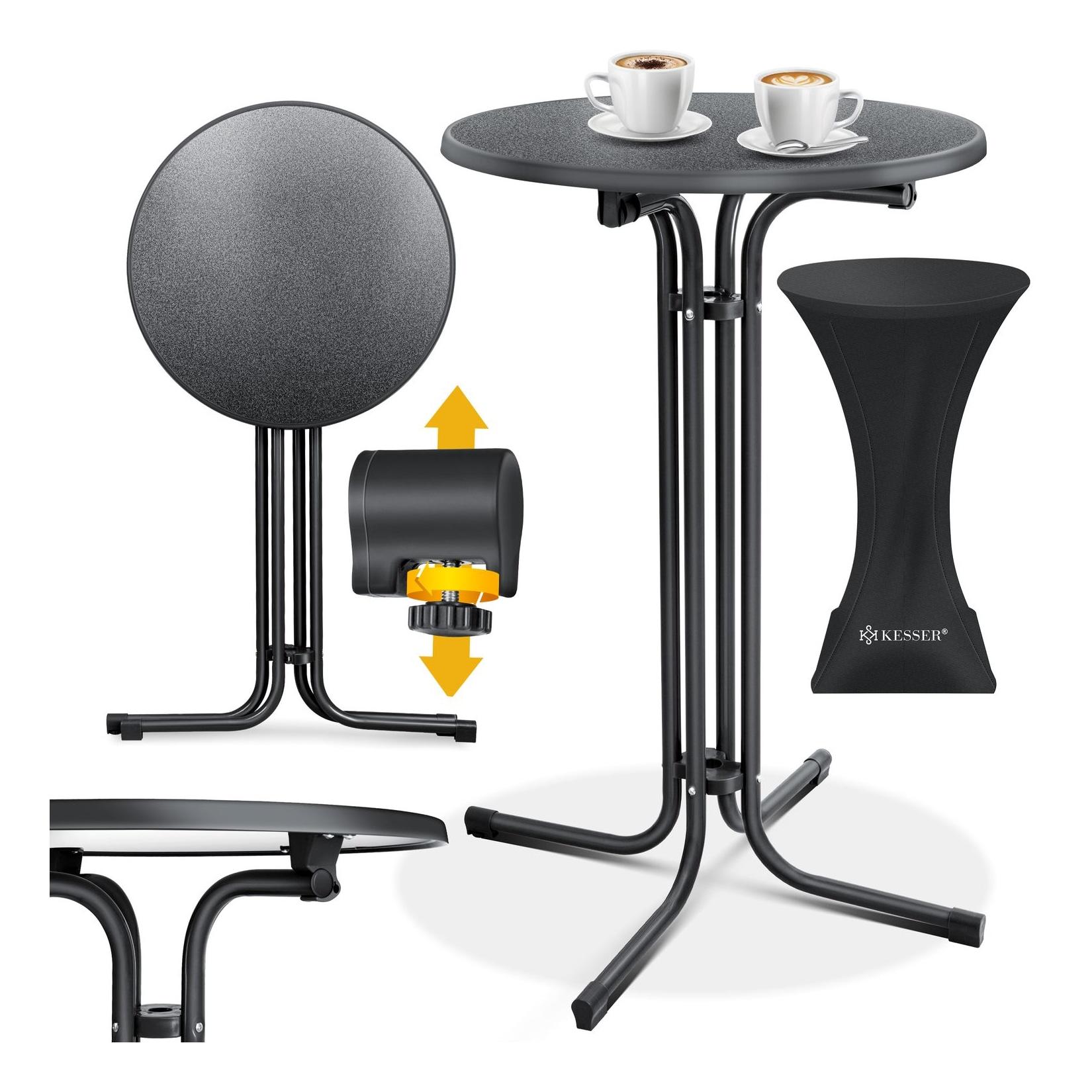 KESSER® Gastro Stehtisch klappbar - Gastronomie Bistrotisch rund - Wetterbeständiger Klapptisch Gartentisch - Runder Partytisch - Hitzebeständig - Stabil und sicher