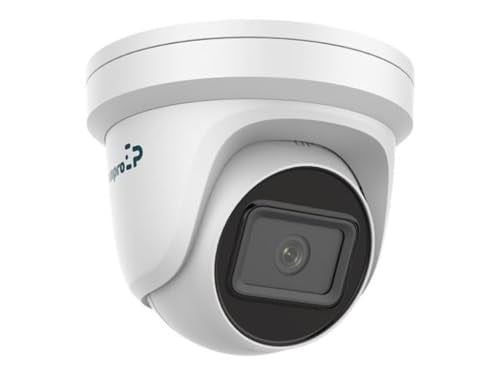 EtiamPro Dome IP-netwerkcamera, 4 MP bewakingscamera met nachtzicht 30 m, varifocale lens, WDR-technologie en PoE-functie, wit