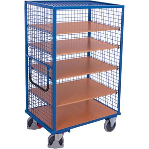 VARIOfit Etagenwagen sw-800.410, 5 Etagen, 1245 x 785 mm, Tragkraft 500 kg