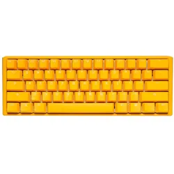 Ducky One 3 Yellow Gaming Keyboard, RGB LED - MX-Red (US) (US, Kabelgebunden), Tastatur, Gelb