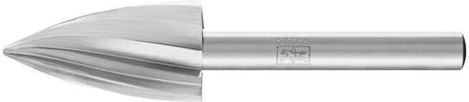 Fraise sur tige forme K1630 D. 16 mm L. tête 30 mm D. tige 6 mm HSS PFERD (22441816)
