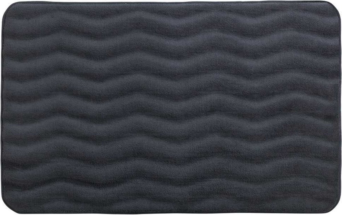Wenko Badmat Waves Antraciet 50 x 80 cm