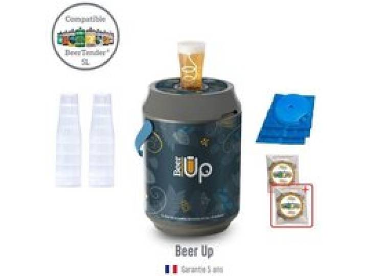 BEER UP ORIGIN Tireuse à bières portative - 10 verres - fûts Beertender - 20h de froid + 1 Kit BeerTender OFFERT