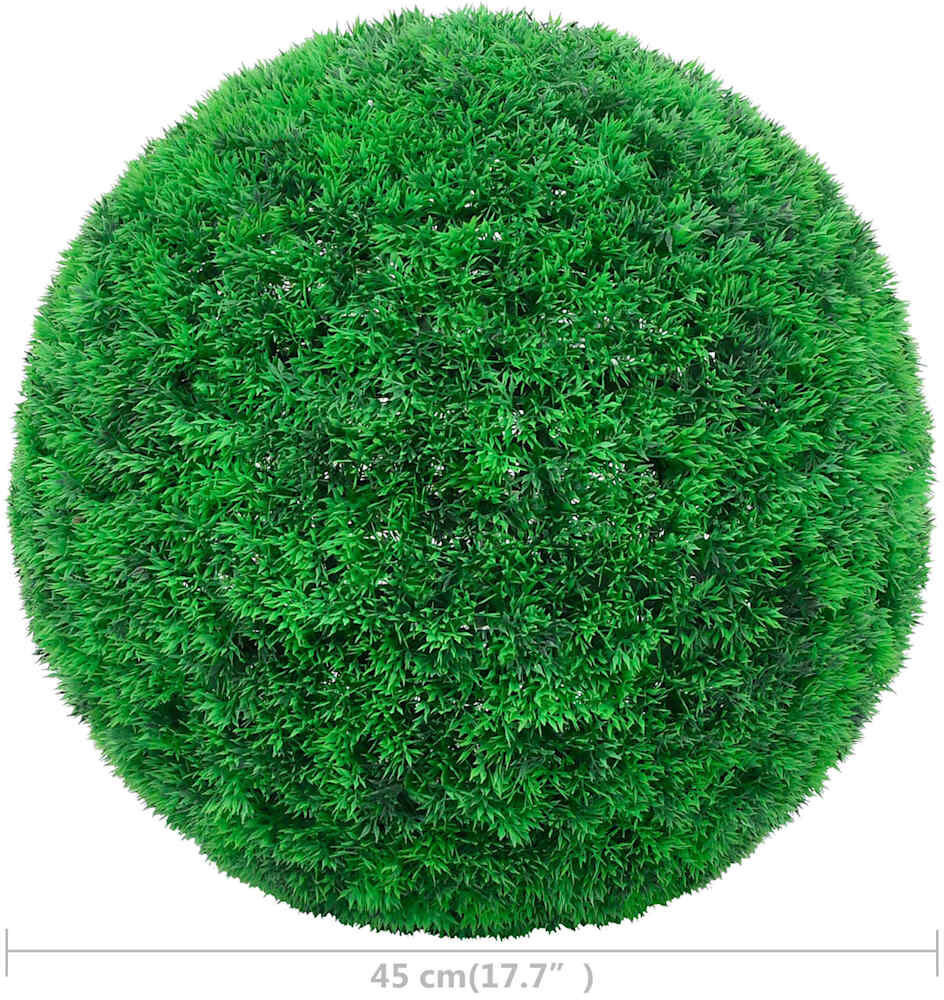 vidaXL Bolas de boj artificial 2 unidades 45 cm Verde