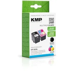 KMP Tintenpatronen Multipack Schwarz + Farbig ersetzt HP 302XL (F6U68AE F6U67AE)