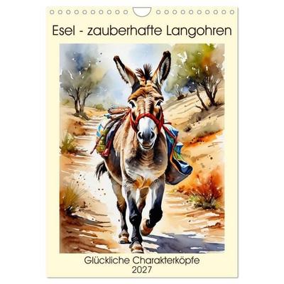 Esel - zauberhafte Langohren (Wandkalender 2027 DIN A4 hoch), CALVENDO Monatskalender