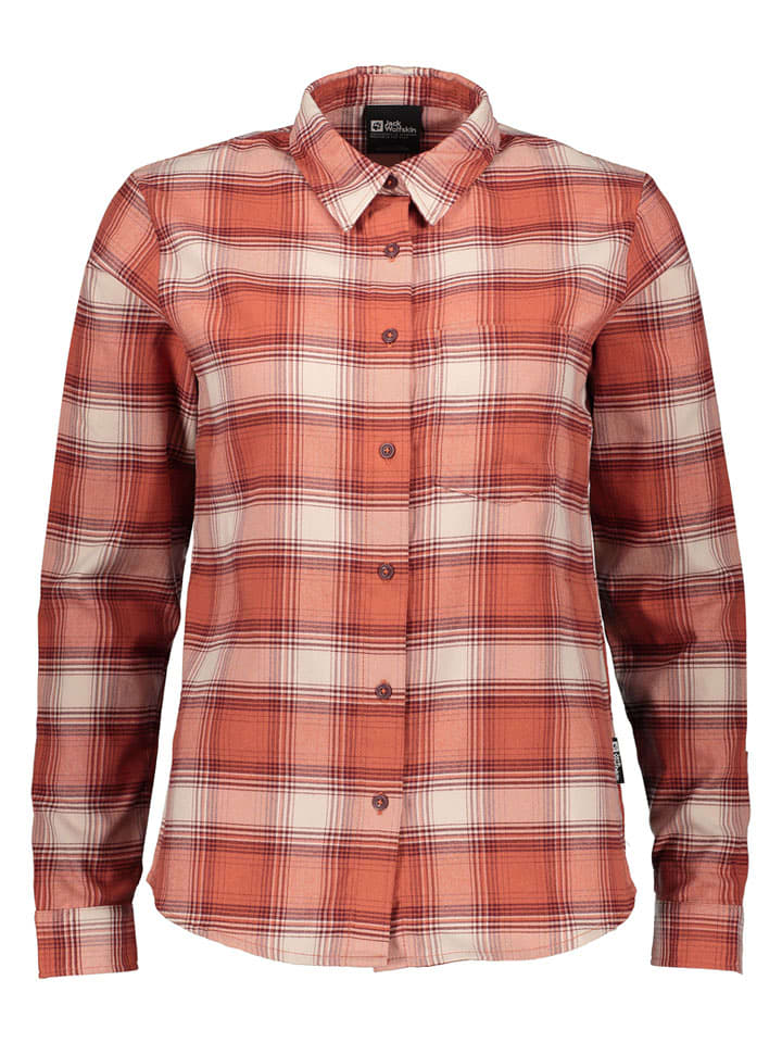Jack Wolfskin Funktionshemd "Wanderweg" in Orange - L