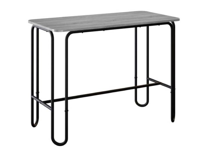 HAQWRDQSG Esstisch 100x50x75 cm Grau Sonoma Holzwerkstoff Stahl Kompakter Tisch für Esszimmer und Küche mit robustem U-Stahlrahmen, geschmeidiger Oberfläche und 80 kg Belastbarkeit.