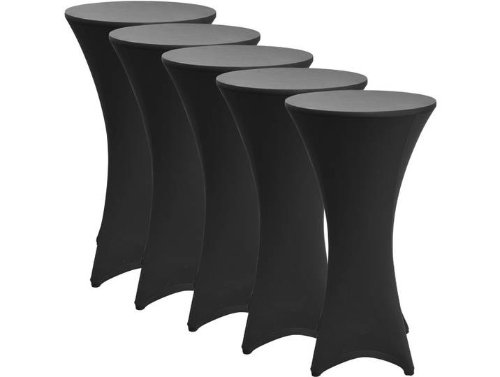 STEHTISCHHUSSE Stella Ø 60cm Schwarz (5tlg)