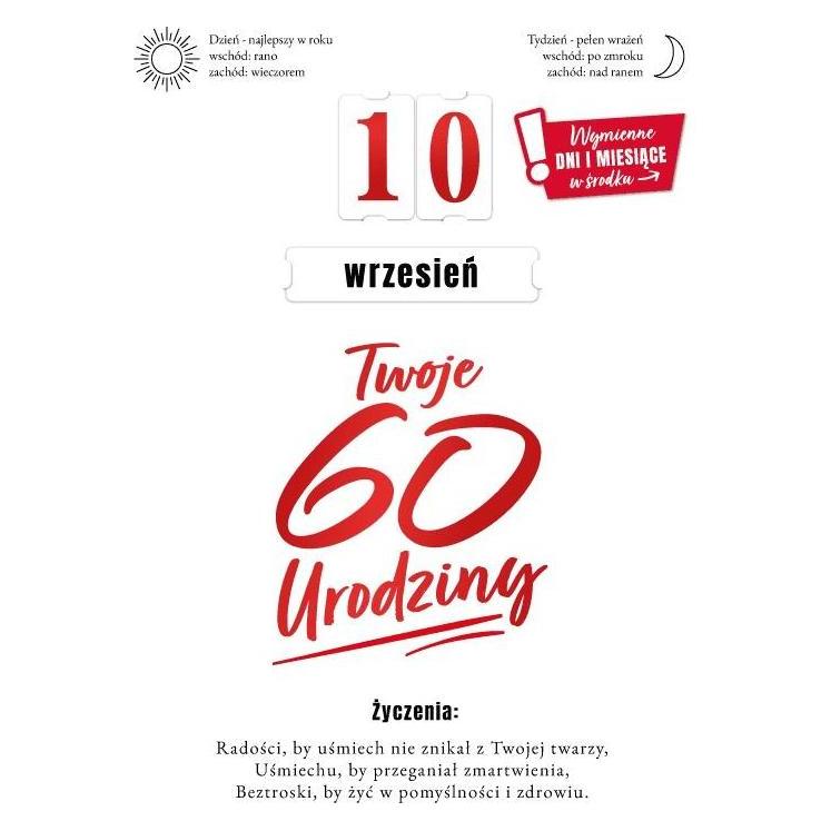 Kukartka Geburtstagskarte 60 austauschbare Zahlen (48985893)
