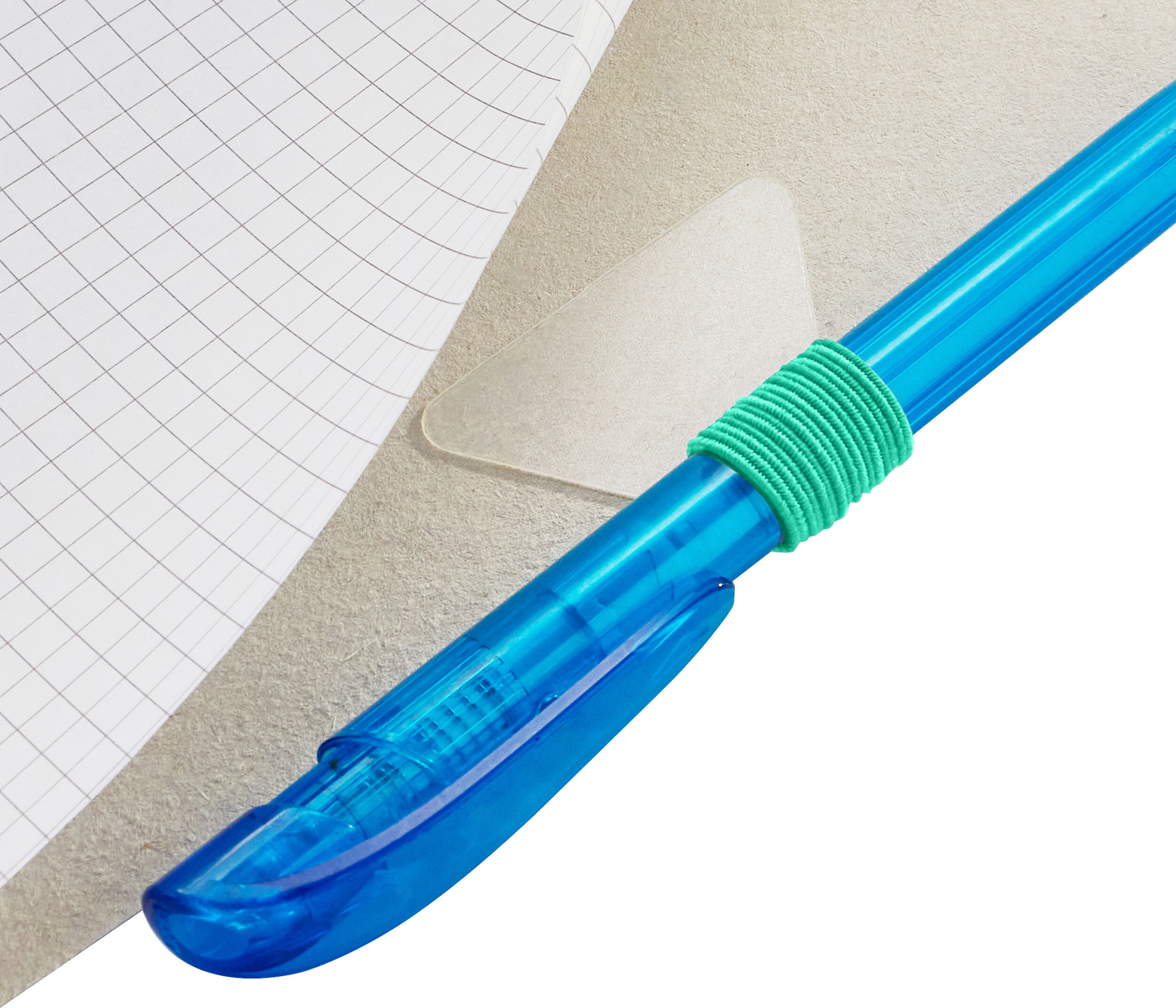 SPRINTIS 10 Unità - Portapenna con anello elastico, autoadesivo menta, Plastica, gomma