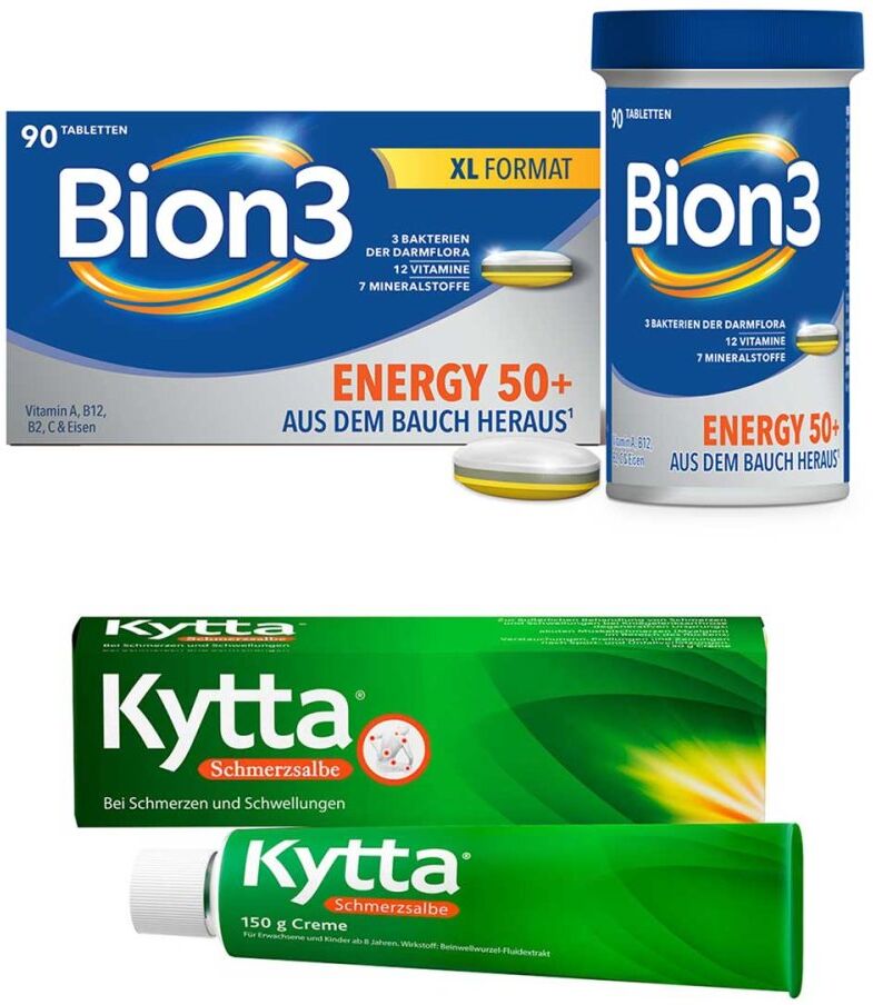 Bion3 50+ Energy Tabletten 30 Stk + Kytta Schmerzsalbe 150 g 1stk