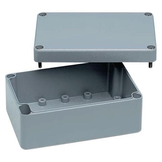 Fibox Universalgehäuse silbergrau (RAL 7001) 100 x 60 x 46 mm Aluminium (ALN 061005 complete)