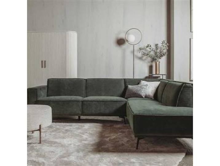Bank Leeds - 2,5 zits + ottomane Rechts - City 355 Flesgroen Showroommodel
