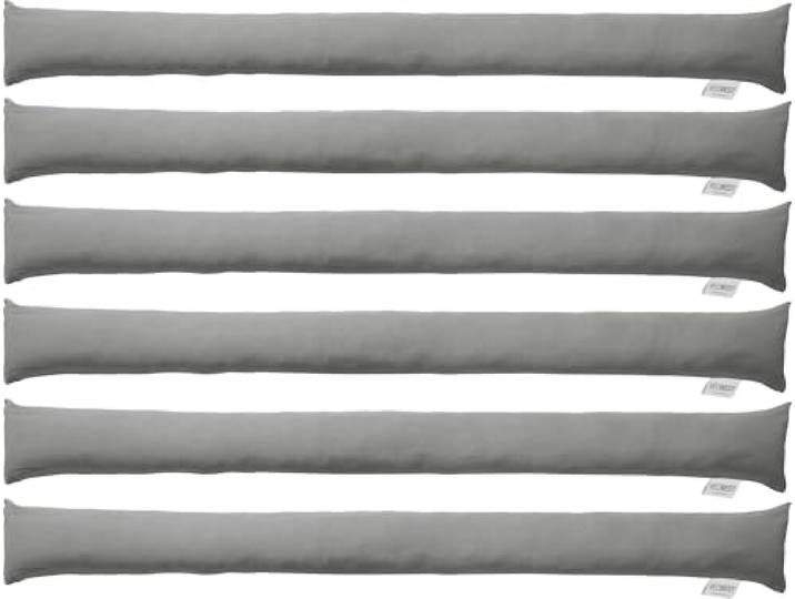 REDBEST Zugluftstopper - Türstopper - Windstopper - Luftzugstopper - Windschutz - für Fenster und Türen Serie Seattle - Premium-Qualität - mit Beschwerung grau Größe 90x10 cm