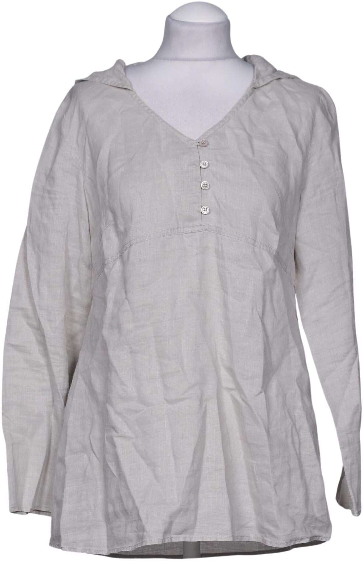 Maas Damen Bluse, Beige, Gr. M, Leinen - Second Hand