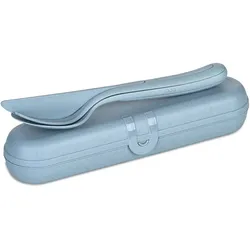 Koziol Besteck Etui + Besteckset KLIKK READY 2er-Set Nature Flower Blue