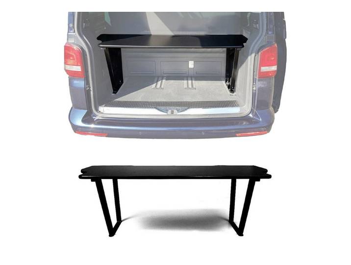 Klappmatratze Multiflexboard Bettverlängerung für VW T5 T6 Multivan 2003-24 Schwarz, OMAC, 9 cm hoch