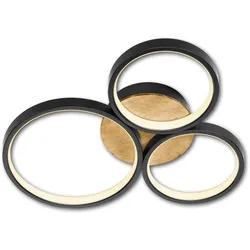 Deckenleuchte CIRCLES (LBH 40x46x8 cm) - schwarz - LBH 40x46x8 cm
