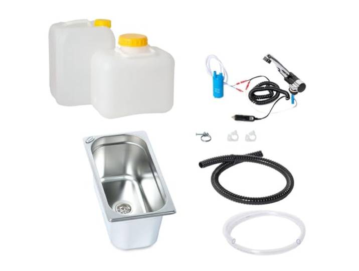 12V Wasseranlage Imbisswagen Verkaufsanhänger Campingküche Bausatz Spüle 265x160x150 London Caravan Reisemobil (ad-ideen)