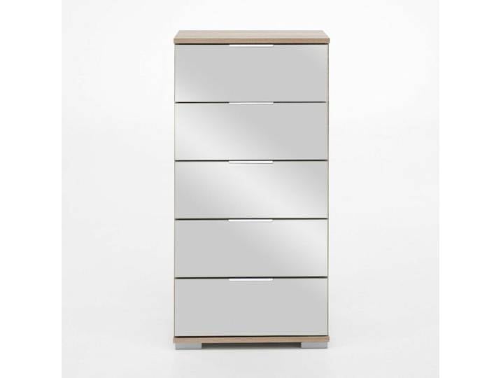 Wimex Easy Plus Kommode - Eiche sägerau Nachbildung, Spiegelglas Modern