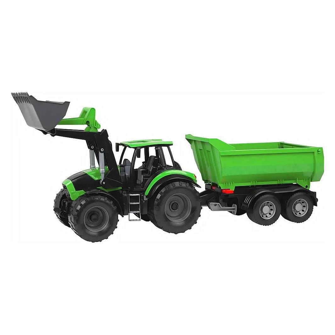 Lena WORXX Traktor Deutz-Fahr Agrotron 7250 TTV mit Anhänger, Schaukarton (4617)