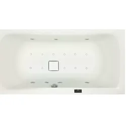 Hoesch Spectra Whirlwanne 1700x750 Weißen verchromt Motor links mit Laola II Whirl+Air System