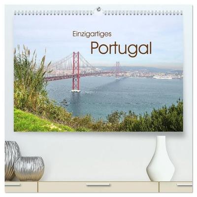 Einzigartiges Portugal (hochwertiger Premium Wandkalender 2027 DIN A2 quer), Kunstdruck in Hochglanz