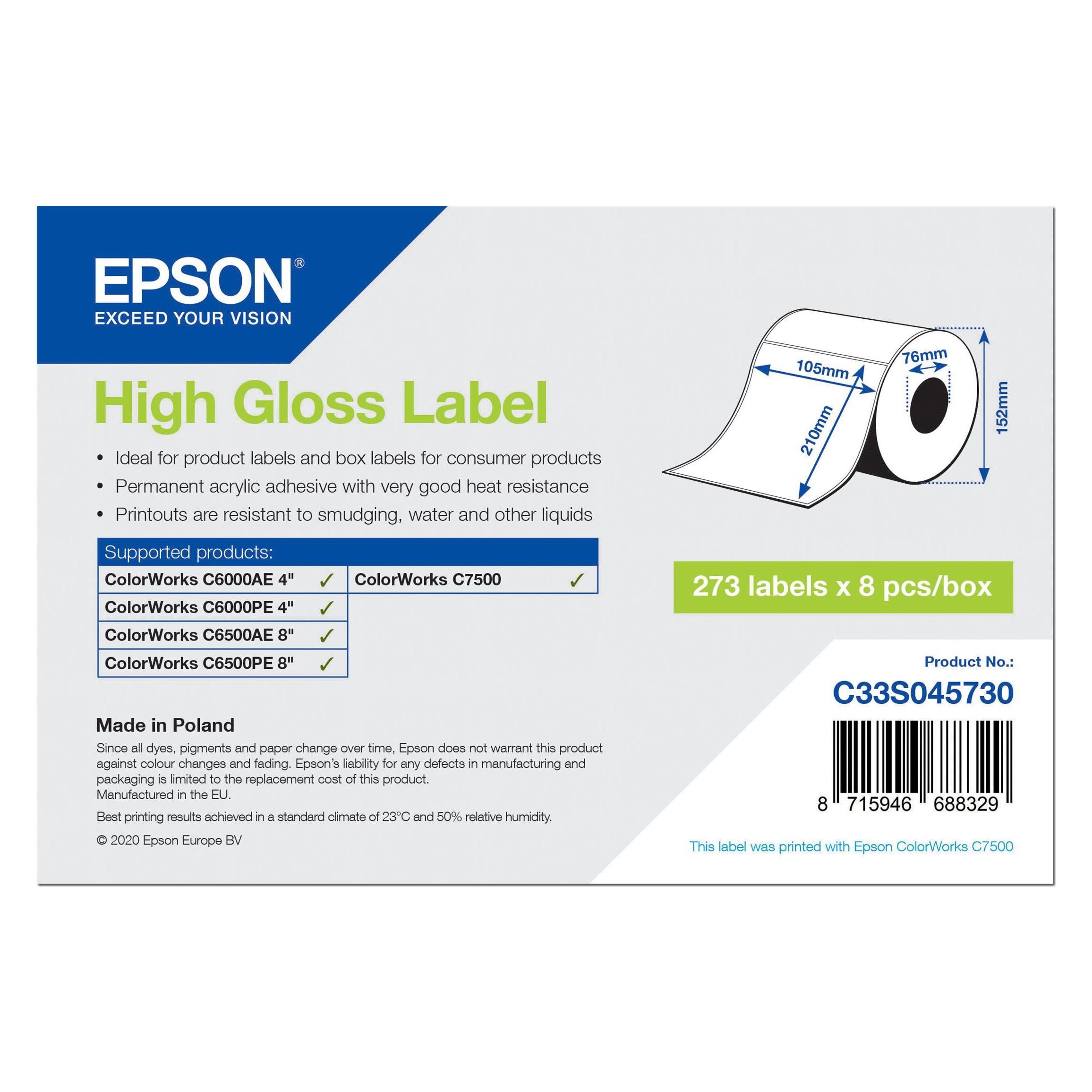 Epson Hochglänzend permanenter Acrylklebstoff (105 mm) (C33S045730)