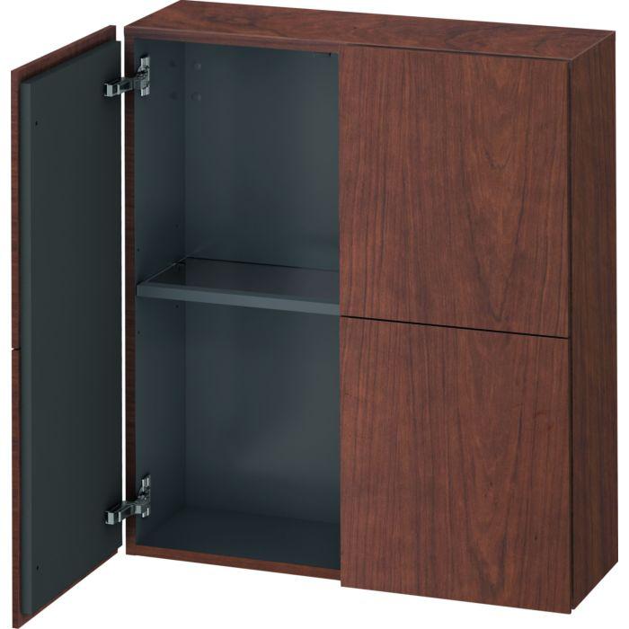 Duravit L-Cube Halbhochschrank LC116701313 70x24,3x80cm, 2 Türen, amerikanischer nussbaum